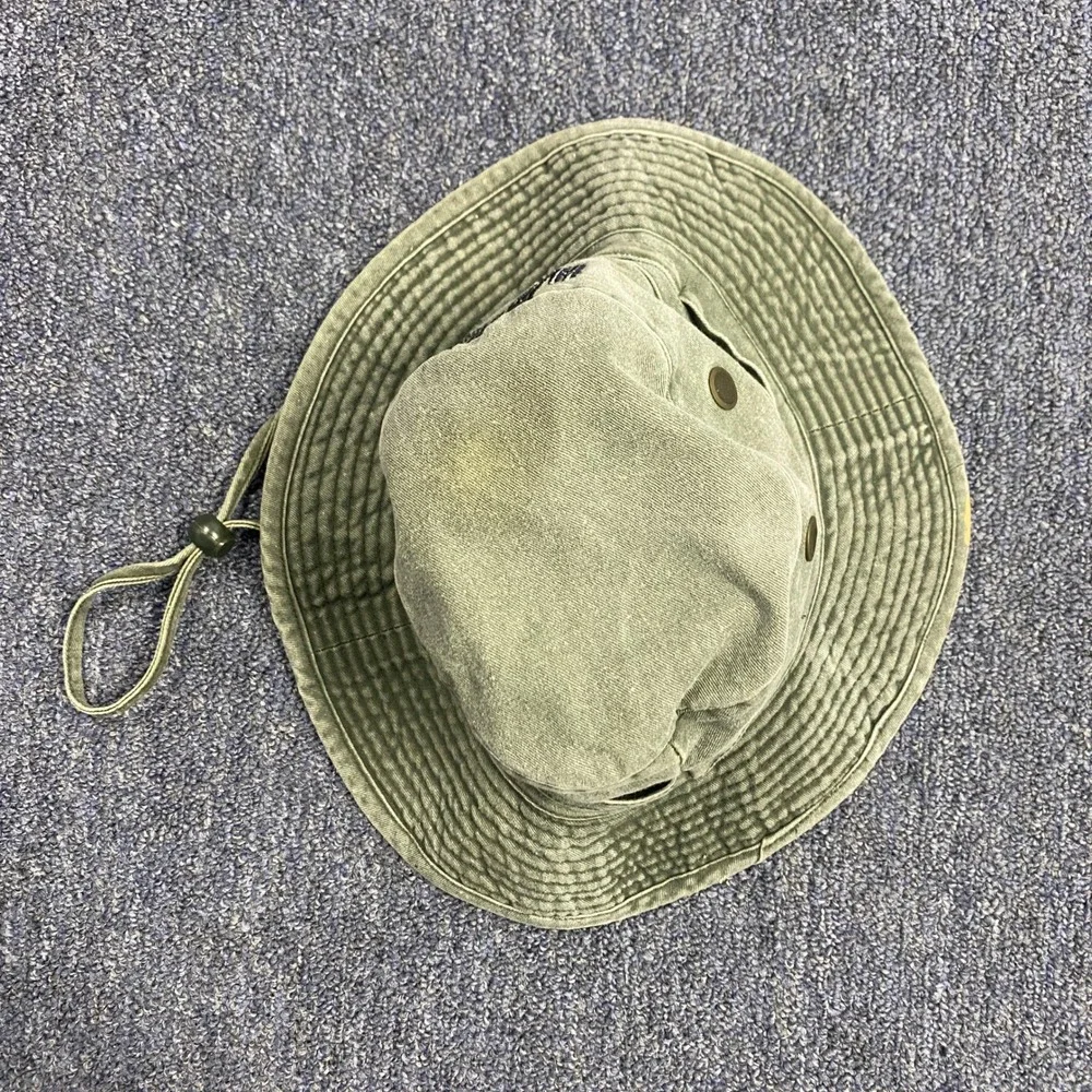 Hard Rock Cafe Bucket Hat S/M Cayman Islands Green Cotton Boonie Sun Hat